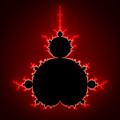 Mandelbrot set black and red square format