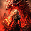 Fire Dragon and Female Warrior 04